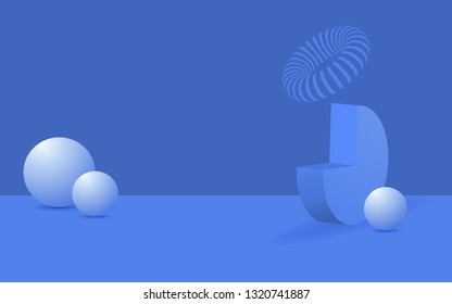 Vector background with gradient bright colors and minimalistic shapes