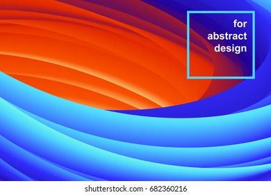 Vector background. Gradient twisted shape.