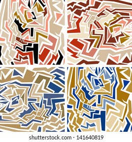 Vector Background Graffiti Labyrinth. Graphic elements to embellish your layout. Vector file editable, scalable and easy color change. You can use the background or isolated elements.