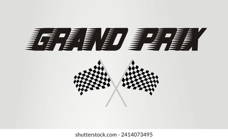 Fondo del vector, texto del gran prix, carreras, carrera