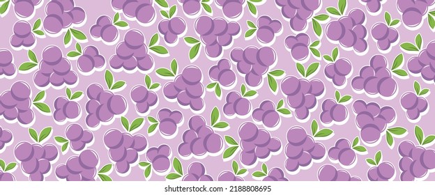 Vector Background Grape Fruits. Can Be Used For All Needs Of 2D Background