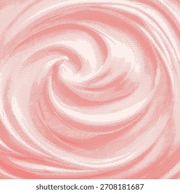 Vector background graphic, halftone cream background, whipped cream background.