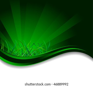 Vector background with grass; clip-art