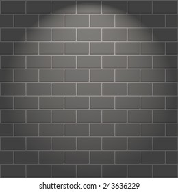 vector background gray brick wall and light