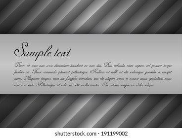 Vector background. Gray folded paper with center space for text.