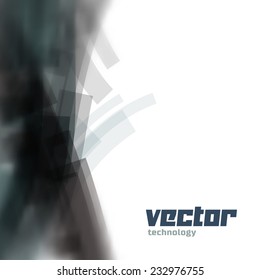Vector background with gray lines and blurred edge
