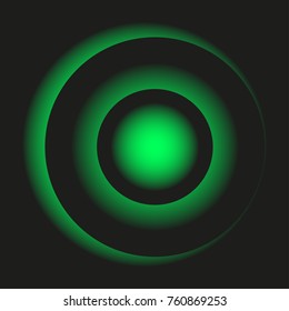 Vector background of a green circle