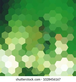 Vector background with green hexagons. Can be used in cover design, book design, website background. Vector illustration