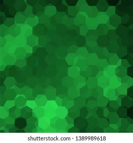 Vector background with green hexagons. Can be used in cover design, book design, website background. Vector illustration