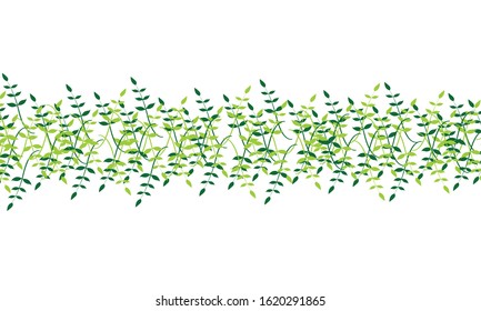 vector background with green leaves