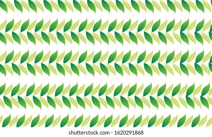 vector background with green leaves