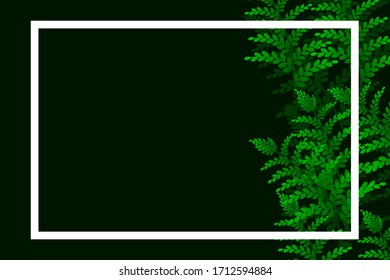 vector background of green leaves