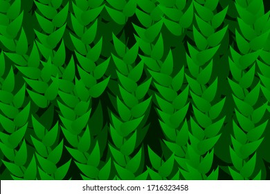vector background of green leaves
