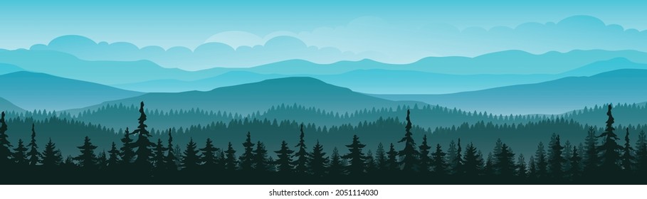 Vector Background green Mountains. EPS10.