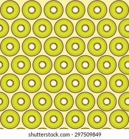 Vector background of green sweet kiwi