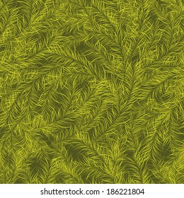 vector background with green and yellow floral elements, geometric design, vector illustration
