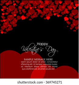Vector background or greeting card design for valentines day with beautiful heart design.
