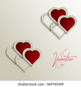 Vector background or greeting card design for valentines day with beautiful heart design.