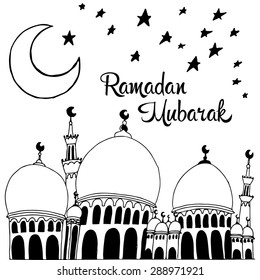 vector background greeting card Ramadan Mubarak
