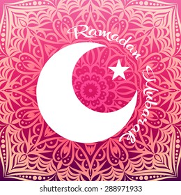 vector background greeting card Ramadan Mubarak
