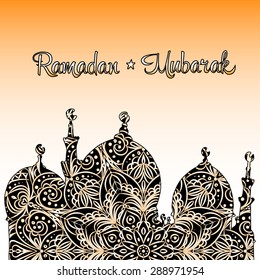 vector background greeting card Ramadan Mubarak