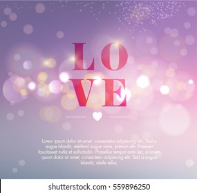 Vector  background greeting card. with sample text.Love. Vector illustration EPS10.