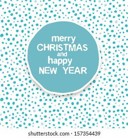 Vector background with greeting card. Stylish background with small circles. Pastel stylish card