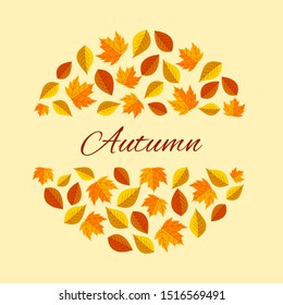 Vector background for greeting cards autumn theme
