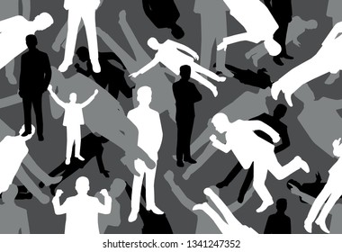 vector background of Grey Businessman Camouflage pattern