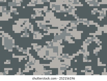 Vector Background Of Grey Digital Camoflage Pattern