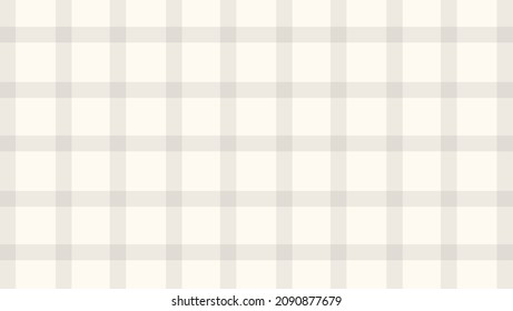 Vector background of grey and tan  lines overlapping and forming squares. Oversize gingham. Abstract, neutral, classic background. Copy space.