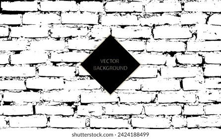 Vector background grunge design brick wall