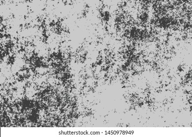 Vector background in grunge style, black scratches and stains on gray.