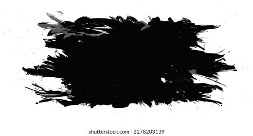 Vector background in grunge style, ink blot, frame