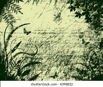 Vector background of a grungy natural setting