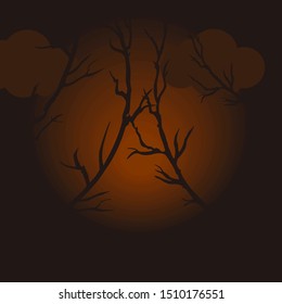 Vector background for Halloween. Dark gloomy background. Template for cards, posters, textiles and other uses.