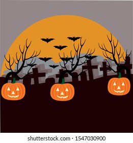 Vector background of halloween day