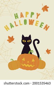 vector background with halloween illustrations for banners, cards, flyers, social media wallpapers, etc.
