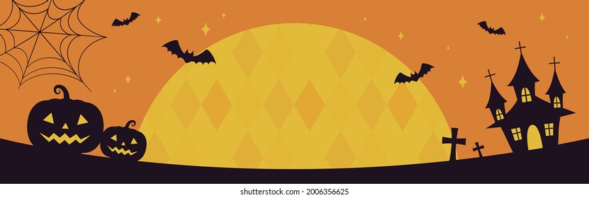 vector background with halloween illustrations for banners, cards, flyers, social media wallpapers, etc.
