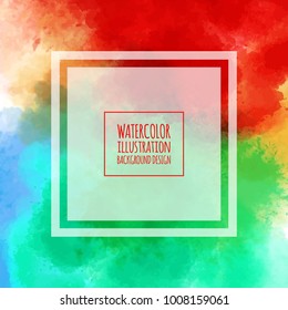 Vector background. Hand drawn abstract watercolor textures.