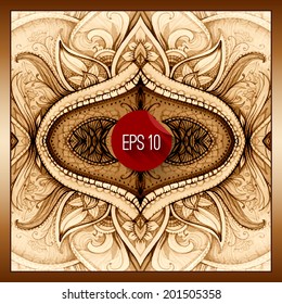 Vector background. Hand drawn abstract background. Decorative retro banner. Card or invitation. Vintage decorative elements. Floral ornament. Islam, arabic, indian, ottoman motifs.