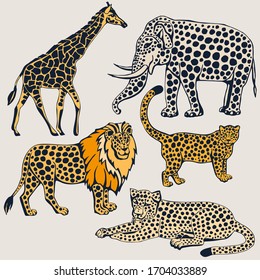 Vector background hand drawn doodle zebra. Hand drawn ink illustration. Modern ornamental decorative background. Vector pattern. Print for textile, cloth, wallpaper, scrapbooking
