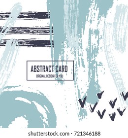 Vector background with hand drawn elements. Trendy texture with brush strokes. Modern abstract style banner