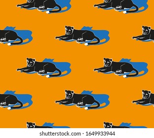 Vector background hand drawn exotic wild animals. Hand drawn ink illustration. Modern ornamental decorative background. Vector pattern. Print for textile, cloth, wallpaper, scrapbooking