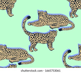 Vector background hand drawn exotic wild animals. Hand drawn ink illustration. Modern ornamental decorative background. Vector pattern. Print for textile, cloth, wallpaper, scrapbooking