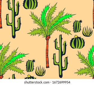Vector background hand drawn exotic plant. Hand drawn ink illustration. Modern ornamental decorative background. Vector pattern. Print for textile, cloth, wallpaper, scrapbooking