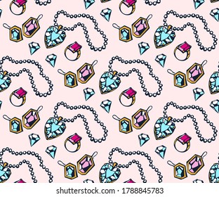 joyas dibujadas a mano con vectores. Ilustración de tinta dibujada a mano. Marco decorativo ornamental moderno. Patrón vectorial. Imprimir para textiles, tela, papel pintado, raspado