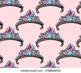 Vector background hand drawn jewellery. Hand drawn ink illustration. Modern ornamental decorative background. Vector pattern. Print for textile, cloth, wallpaper, scrapbooking