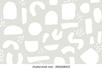 Vector Background Hand Drawn Organic Shapes. Seamless Repeating Pattern.