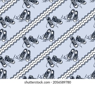 Vector Background Hand Drawn Sneakers Hand Stock Vector (Royalty Free ...